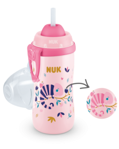 Vaso NUK Flexi Cup con Efecto Camaleón y sorbete de silicona